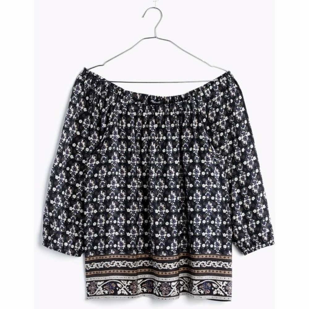 Madewell | Gardenhouse silk off-shoulder blouse